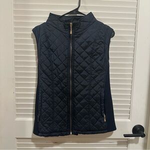 Women's Quilted Black Vest